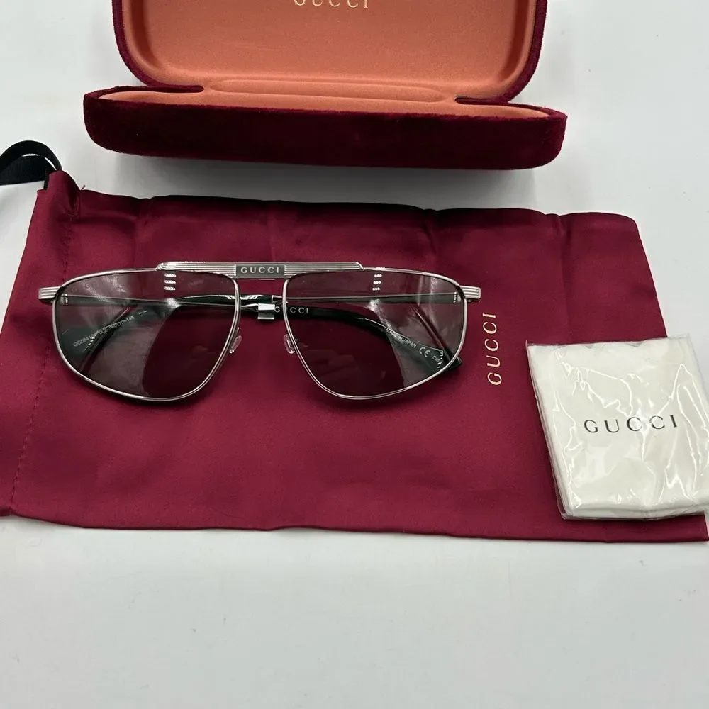 Men’s Gucci aviator gun metal sunglasses